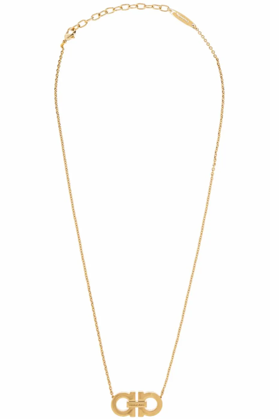 FERRAGAMO GOLD Necklace with a logo-shaped pendant