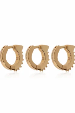 FERRAGAMO GOLD Set of three earrings