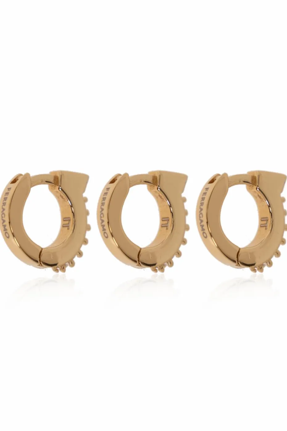 FERRAGAMO GOLD Set of three earrings