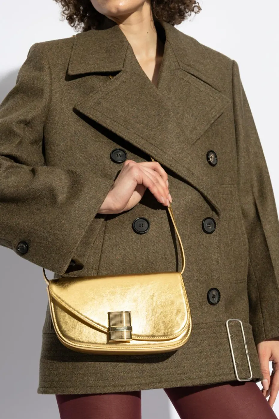 FERRAGAMO GOLD Shoulder bag Fiamma XS
