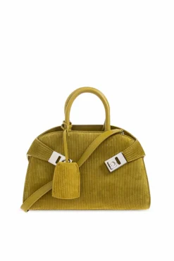 FERRAGAMO GREEN Handbag "Hug Mini"