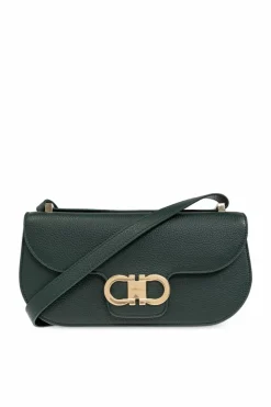 FERRAGAMO GREEN Leather shoulder bag