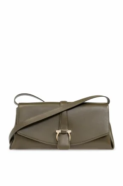 FERRAGAMO GREEN Leather shoulder bag