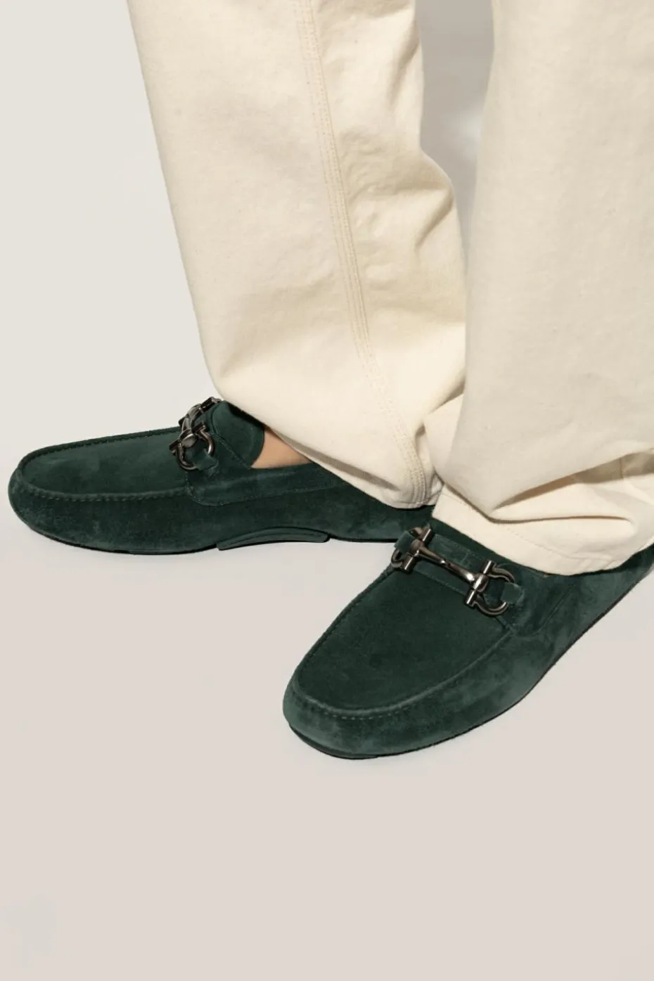 FERRAGAMO GREEN 'Parigi New' loafers