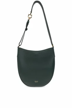 FERRAGAMO GREEN Shoulder bag "Noth-South Hobo Medium"