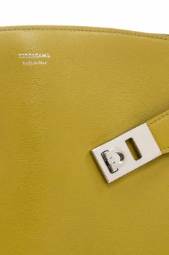 FERRAGAMO GREEN Shoulder bag `Hug`