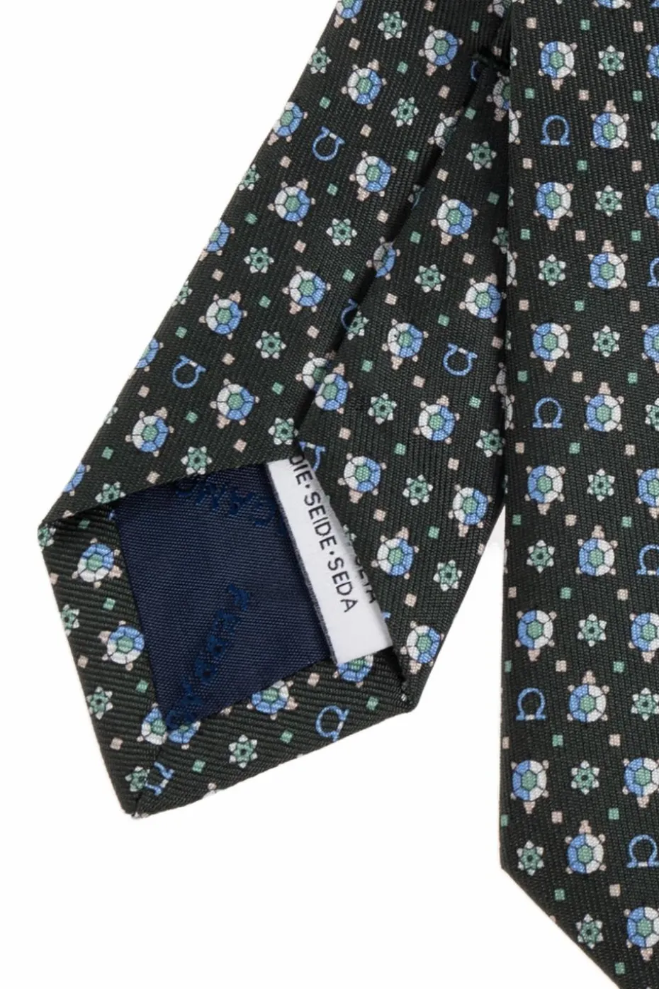 FERRAGAMO GREEN Silk tie