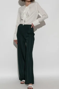 FERRAGAMO GREEN Straight-leg pants