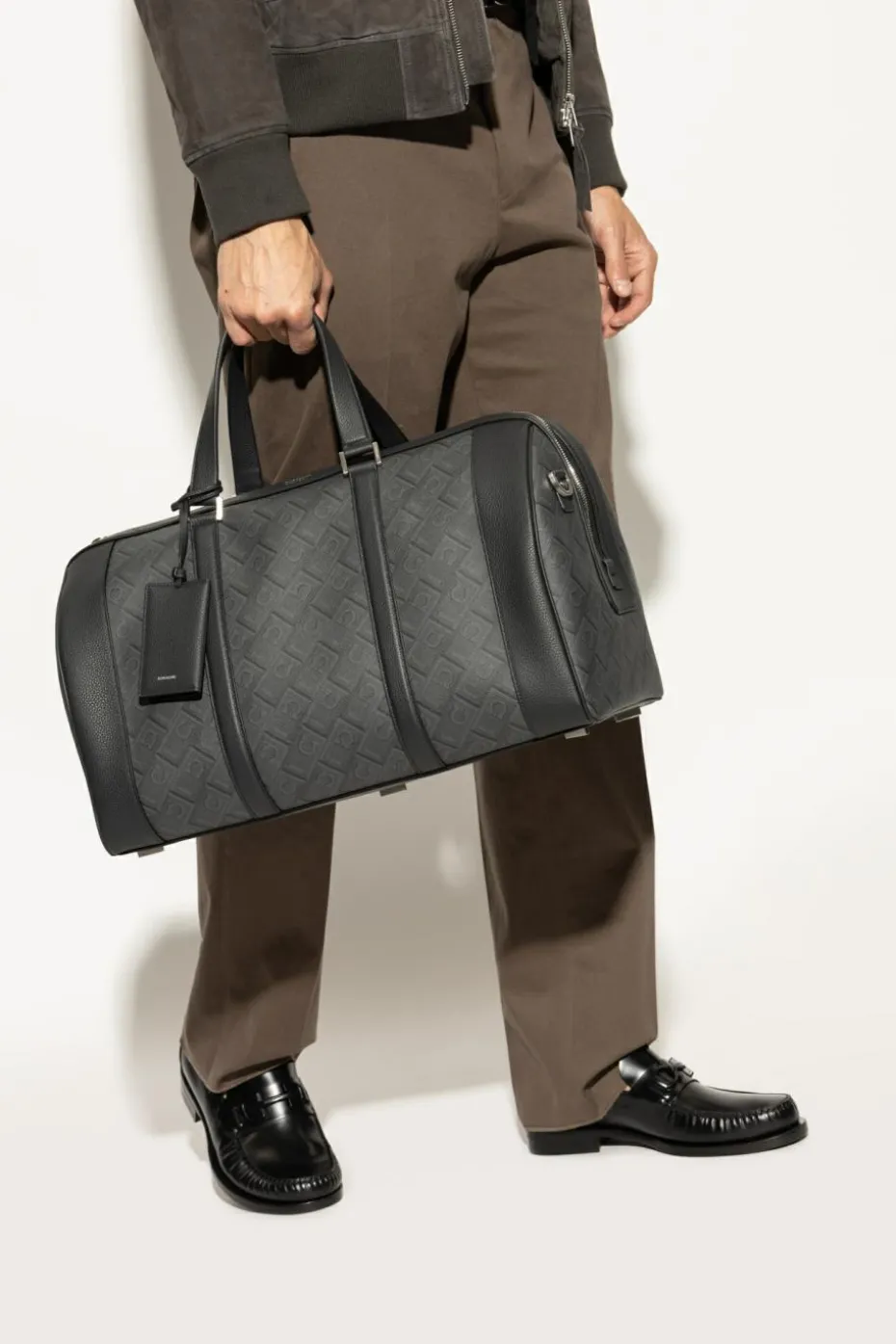 FERRAGAMO GREY Carry-on bag