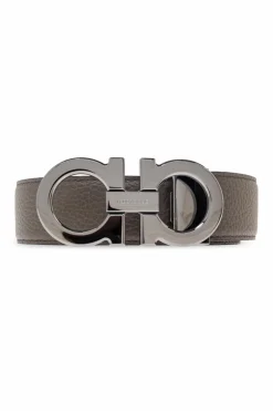 FERRAGAMO GREY Double-sided belt