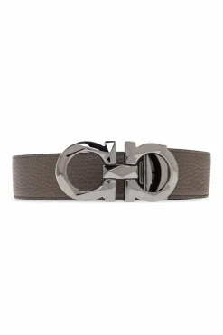 FERRAGAMO GREY Double-sided belt