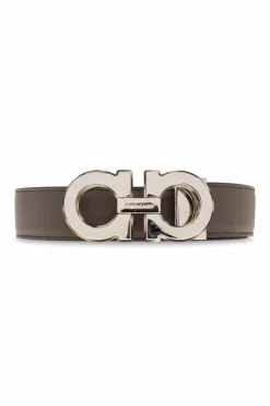 FERRAGAMO GREY Double-sided belt