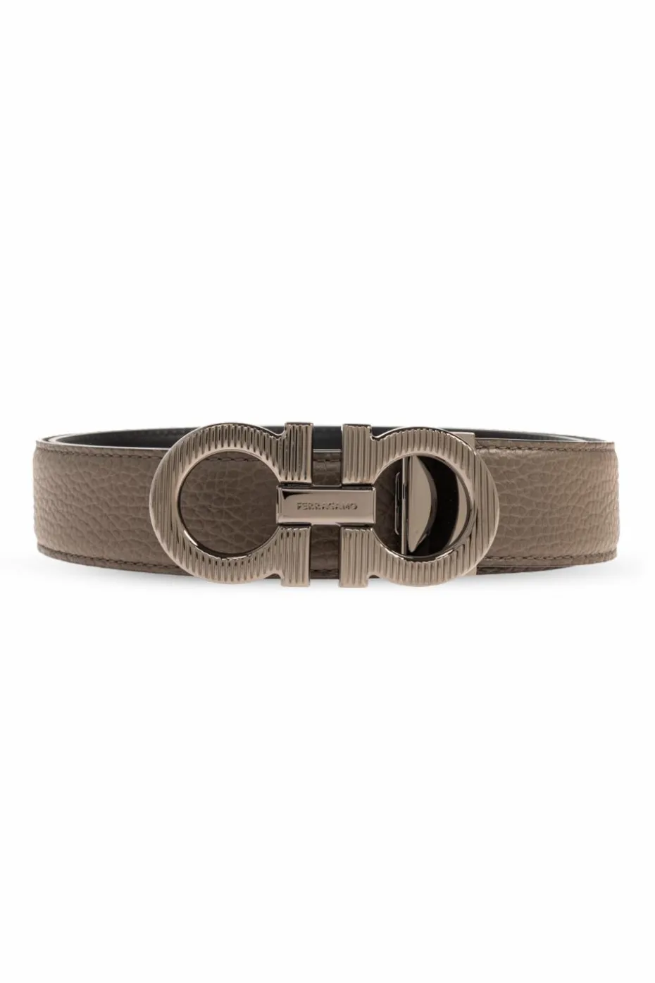 FERRAGAMO GREY Double-sided belt
