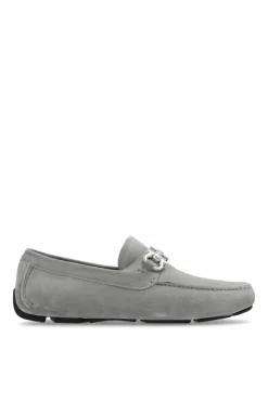 FERRAGAMO GREY Leather shoes 'Parigi'