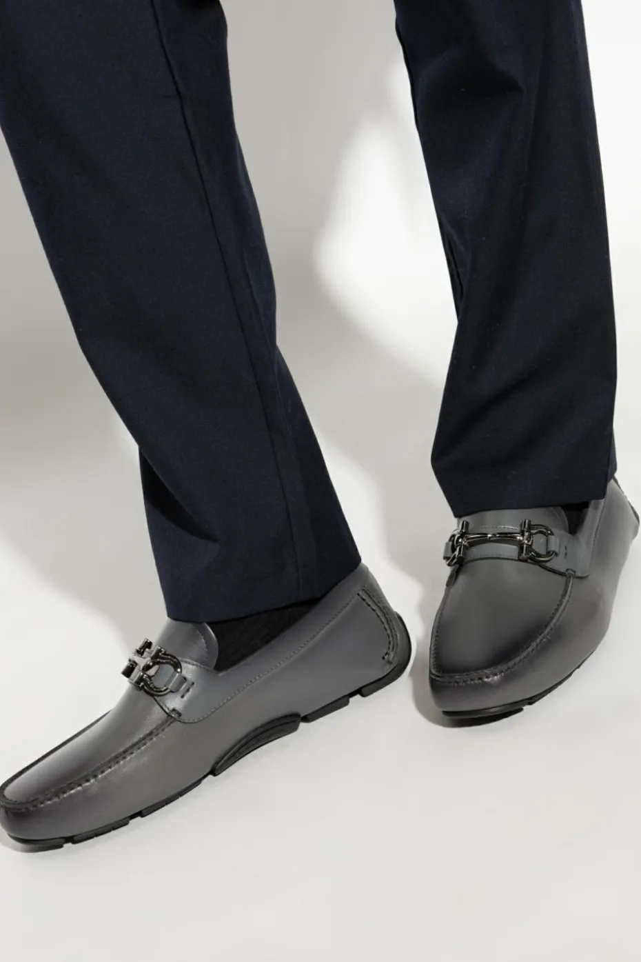 FERRAGAMO GREY Loafers Parigi New