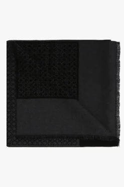 FERRAGAMO GREY Logo scarf