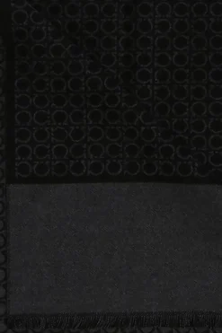 FERRAGAMO GREY Logo scarf
