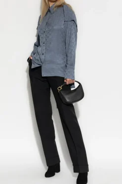 FERRAGAMO GREY Loose-Fit Shirt with Monogram
