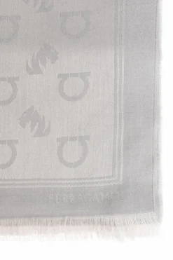 FERRAGAMO GREY Scarf with monogram