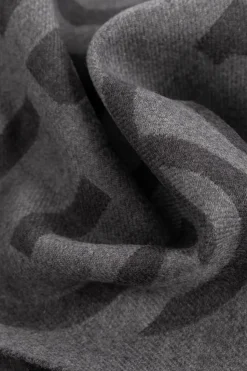 FERRAGAMO GREY Scarf with logo
