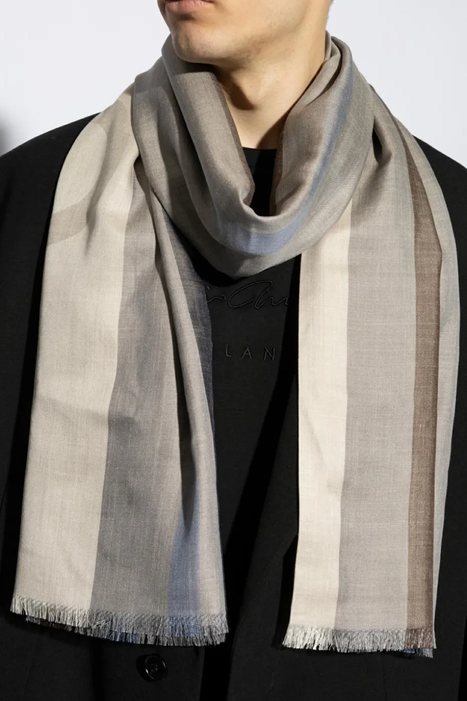 FERRAGAMO GREY Silk scarf