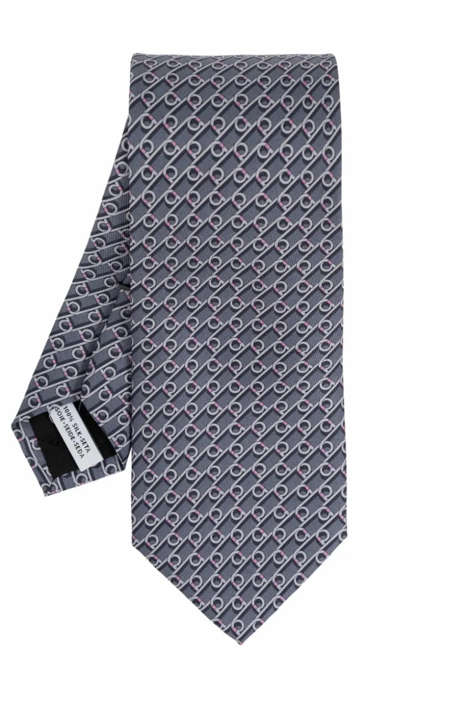 FERRAGAMO GREY Silk Tie