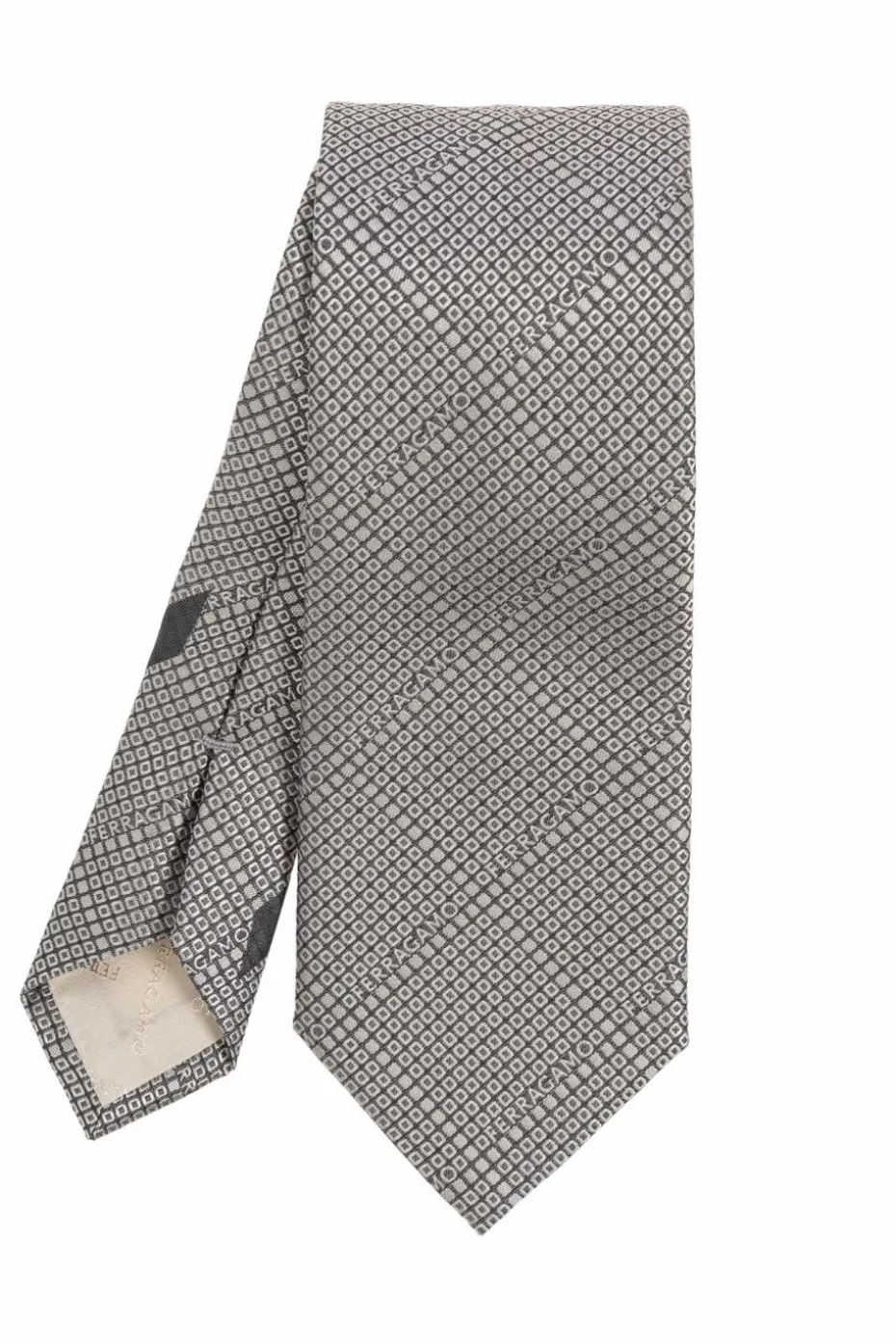 FERRAGAMO GREY Silk tie