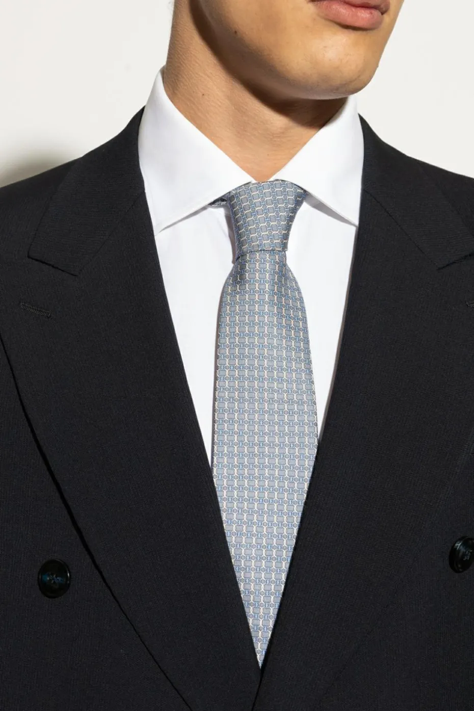 FERRAGAMO GREY Silk tie