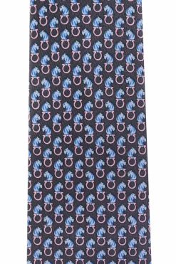 FERRAGAMO GREY Silk tie
