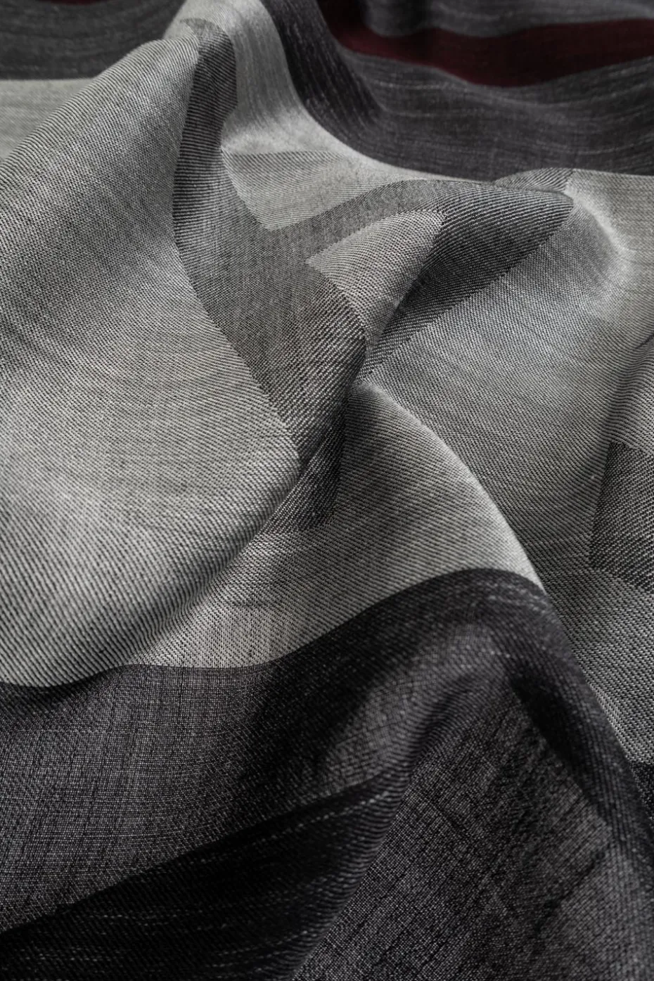 FERRAGAMO GREY Striped pattern scarf