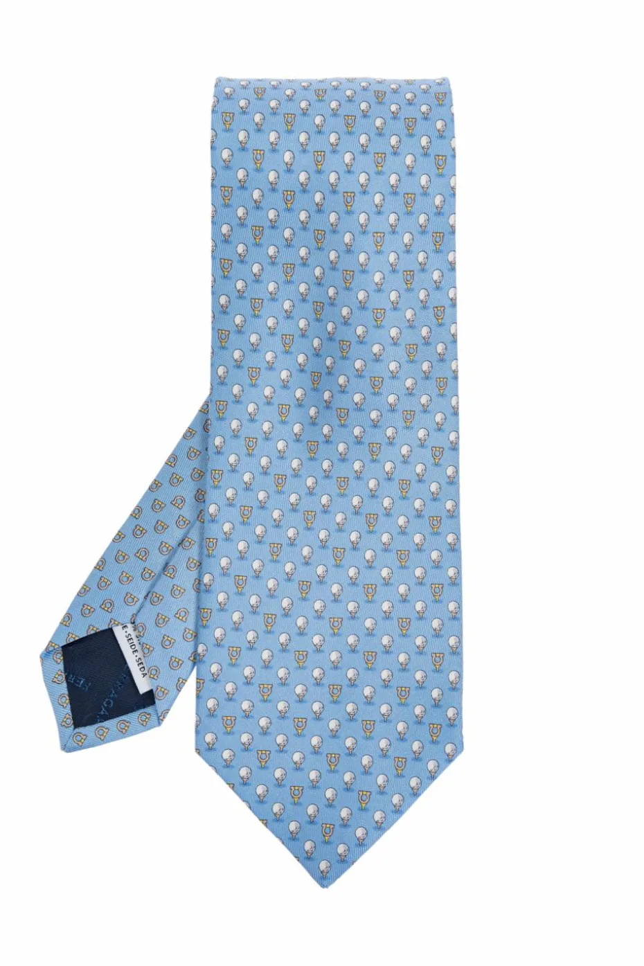 FERRAGAMO light blue Silk tie