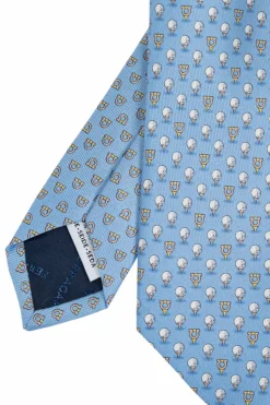 FERRAGAMO light blue Silk tie