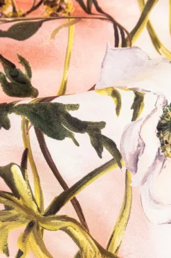 FERRAGAMO MULTICOLOUR Silk scarf with floral motif