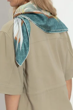 FERRAGAMO MULTICOLOUR Silk scarf with print