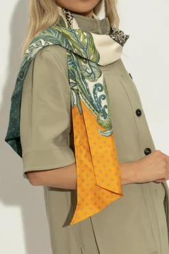 FERRAGAMO MULTICOLOUR Silk scarf with print