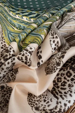 FERRAGAMO MULTICOLOUR Silk scarf with print
