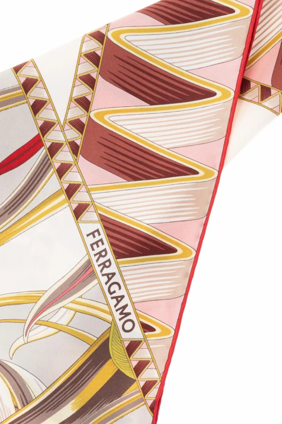 FERRAGAMO MULTICOLOUR Triangular scarf with `Giada` print