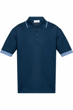 FERRAGAMO NAVY BLUE Cotton Polo