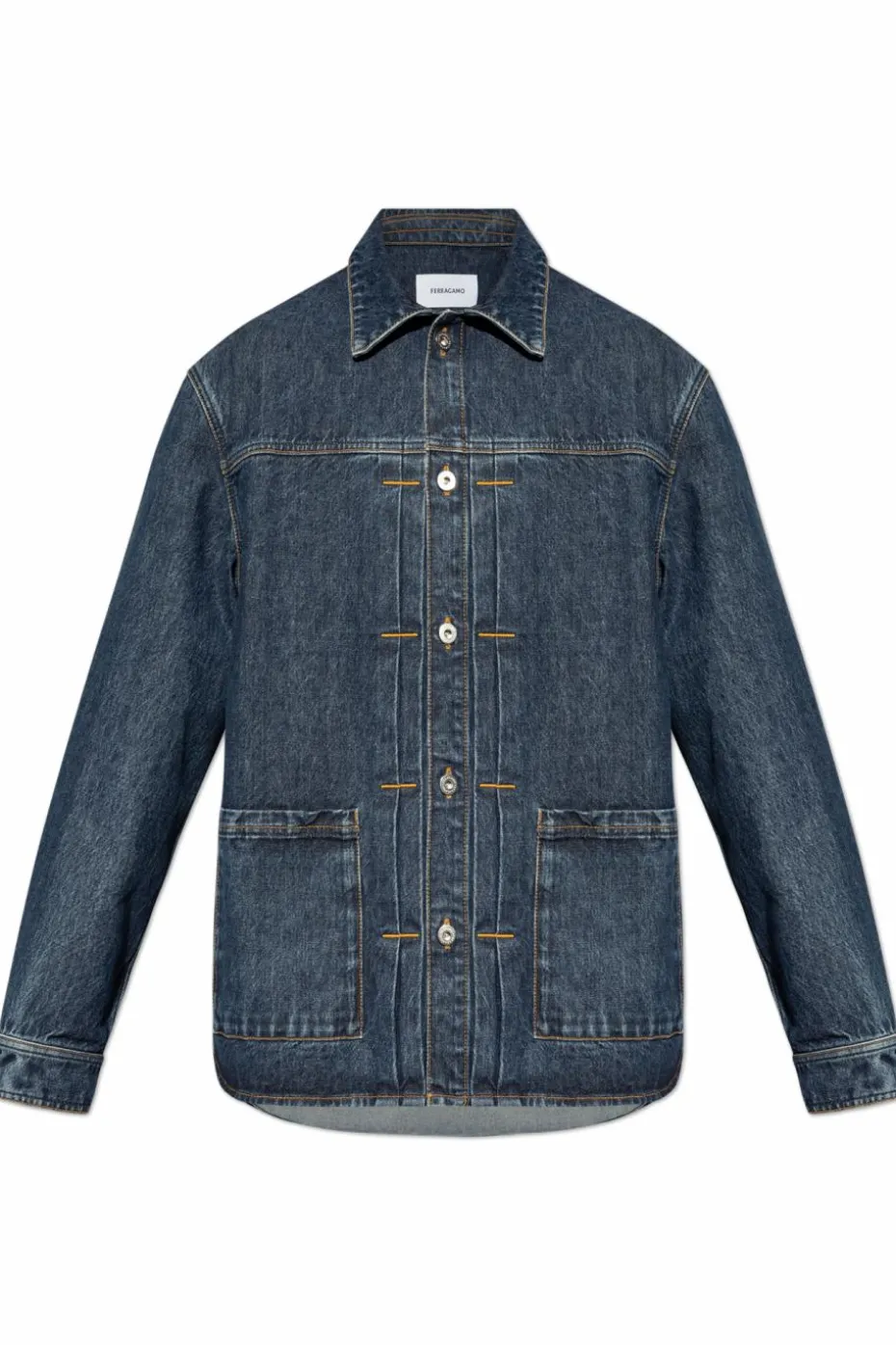FERRAGAMO NAVY BLUE Denim jacket by FERRAGAMO