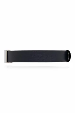 FERRAGAMO NAVY BLUE Leather bracelet