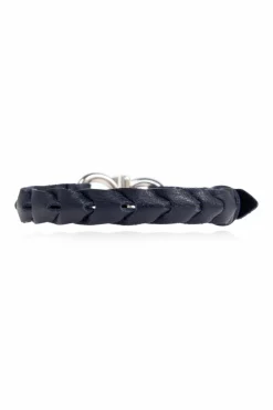 FERRAGAMO NAVY BLUE Leather bracelet
