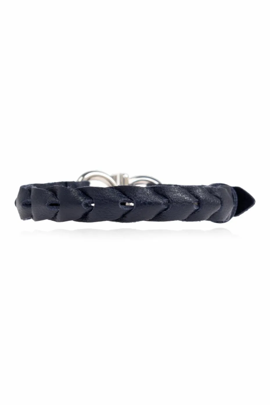 FERRAGAMO NAVY BLUE Leather bracelet