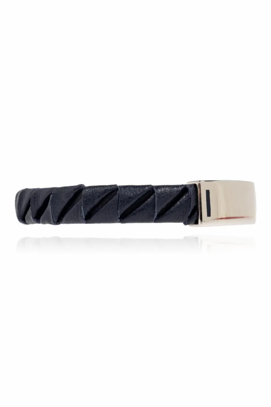 FERRAGAMO NAVY BLUE Leather bracelet