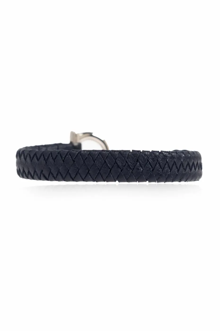 FERRAGAMO NAVY BLUE Leather bracelet