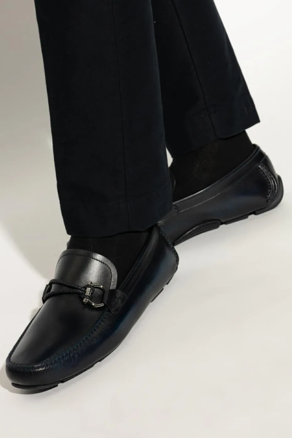 FERRAGAMO NAVY BLUE Loafers Front