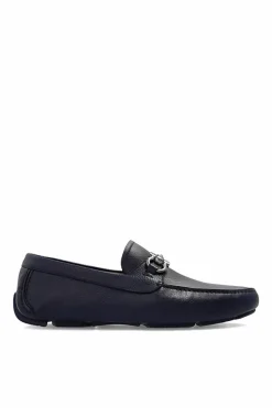 FERRAGAMO NAVY BLUE āParigiā moccasins