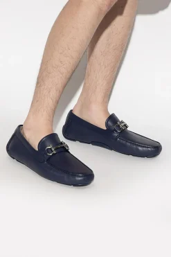 FERRAGAMO NAVY BLUE ‘Parigi’ moccasins