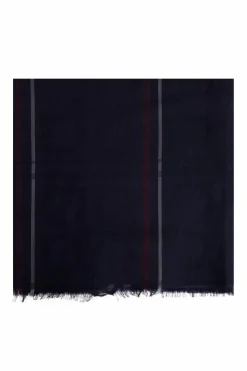 FERRAGAMO NAVY BLUE Scarf with monogram