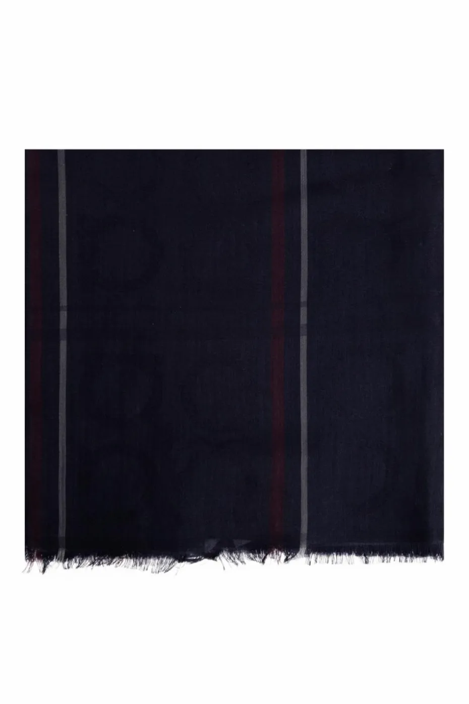 FERRAGAMO NAVY BLUE Scarf with monogram