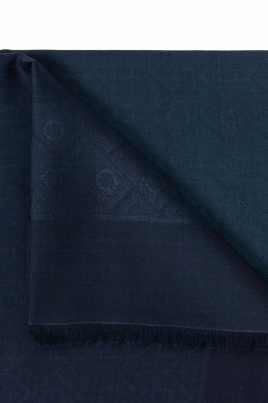 FERRAGAMO NAVY BLUE Scarf with monogram